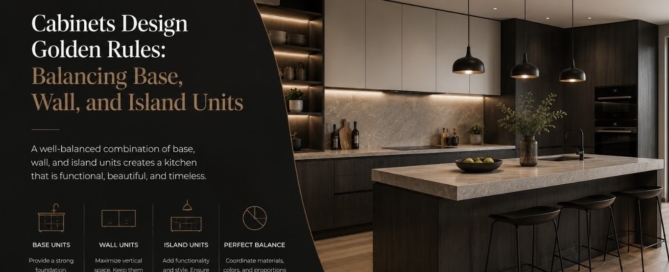 Cabinets Design Golden Rules: Balancing Base, Wall, and Island Units